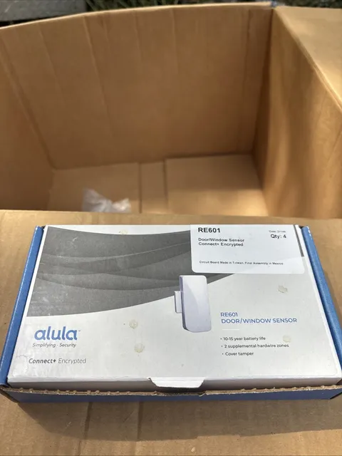 Alula RE601 Home Security Door/Window Sensor Cryptix For Connect+ Panel (4 Pack)