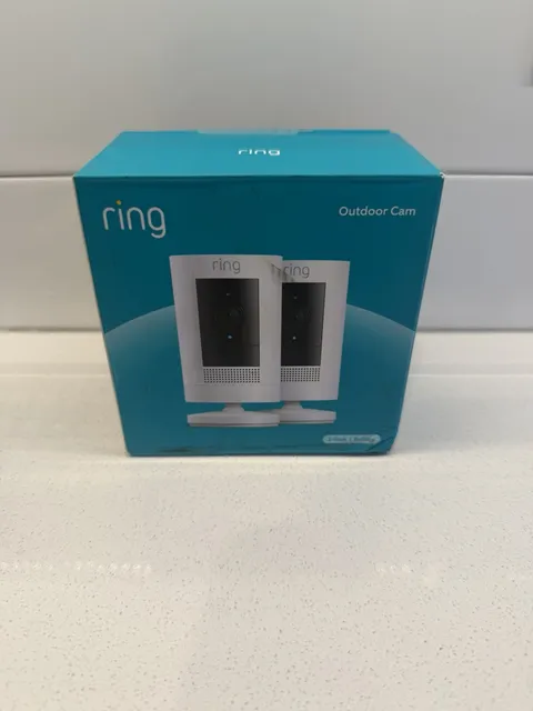 Ring Stick Up Cam Battery Wireless Outdoor/Indoor White 2-Pack NEW With Batterys