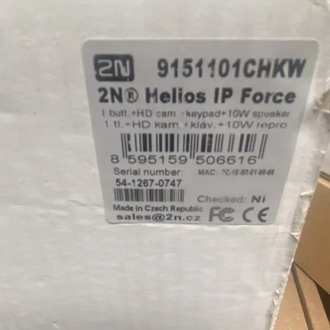 2N Helios IP Force Audio Intercom HD Camera Keypad 10W Speaker MPN 9151101CHKW