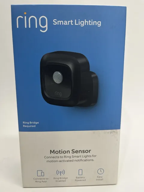 Ring Smart Lighting Motion Sensor - Black (5SM1S8-BEN0) NEW