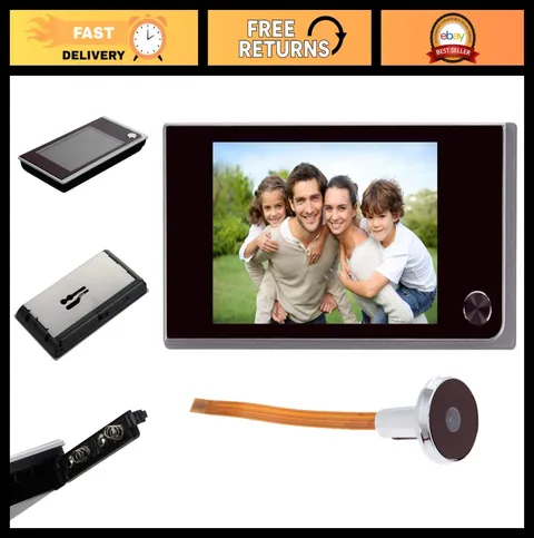 Digital Doorbell LCD 3.5" Color IR Camera 120° Electronic Peephole Viewer - Batt