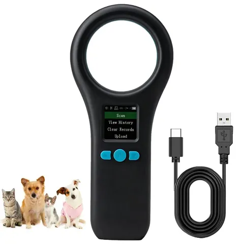 Treamvp Pet Microchip Scanner, ISO11784/85/FDX-B/EMID Handheld Animal Micro C...