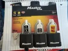 Master Lock 3-Pack Heavy Duty Weather Resistant Outdoor Padlocks with Key