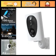 VistaFlask 2K Security Cameras Wireless Outdoor, Battery Powered
