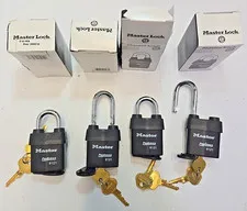 Master Lock 1-1/2" ProSeries Weather Tough  6121KALF 4 Pack  keyed alike
