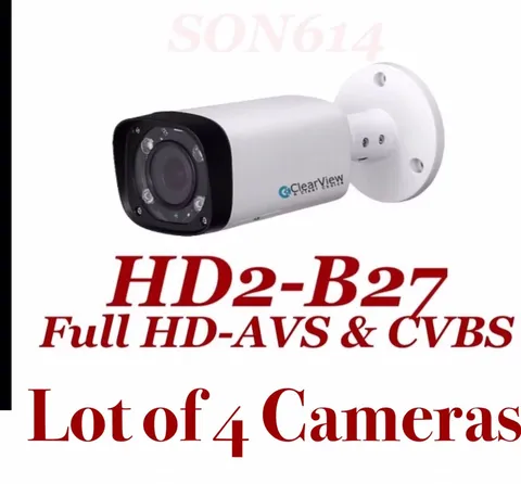 Lot of 4 HD2-B27 Color Cameras W/ 2.7-13.5mm 1080p HD-AVS CVBS Smart IR D/N NEW!