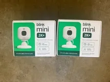 2 Blink Mini 2K+ 2K Plug-In Security Camera White Newest Model NEW SEALED