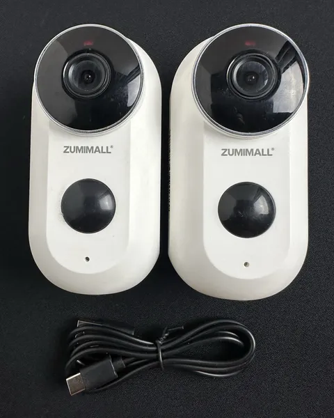 Lot Of 2 ZUMIMALL Security Camera Body And USB Cable Only ( Model F5 ) For Parts