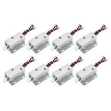 8PCS DC 12V Electric Lock Iron Security Assembly Solenoid Door Cabinet Drawer US
