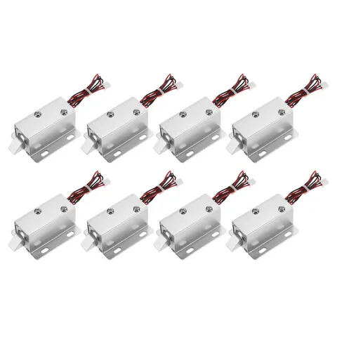 8PCS DC 12V Electric Lock Iron Security Assembly Solenoid Door Cabinet Drawer US