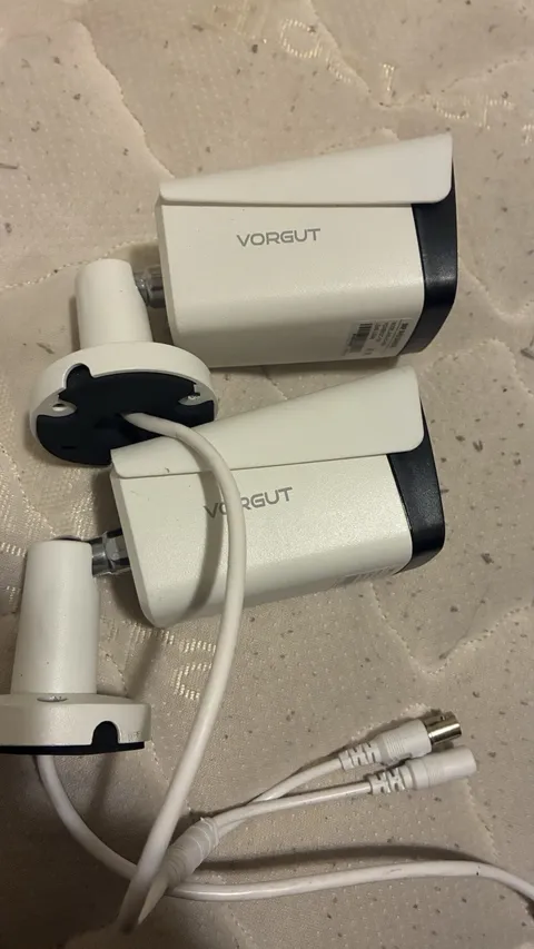 VORGUT Wired CCTV Bullet Cameras BNC Night Vision 2-Pack White/Black