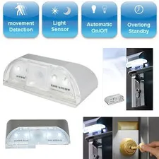 Keyhole Motion Sensor Light PIR LED Battery Operated Wireless Door Lock Lamp TCW