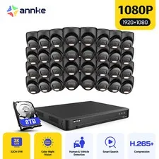ANNKE 32CH 3K DVR 1080P Video CCTV Security Camera System AI Color Night Vision
