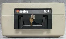 Sentry 1150 Fireproof Waterproof Lock Box Safe Chest w/2 Keys