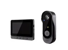 Smart HD Video Doorbell with Indoor Monitor, IP65 Waterproof Night Vision Securi