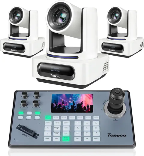 4K NDI PTZ Camera and Controller Bundle/Kits, 4K 20X AI Auto Tracking NDI Sdi/Hd