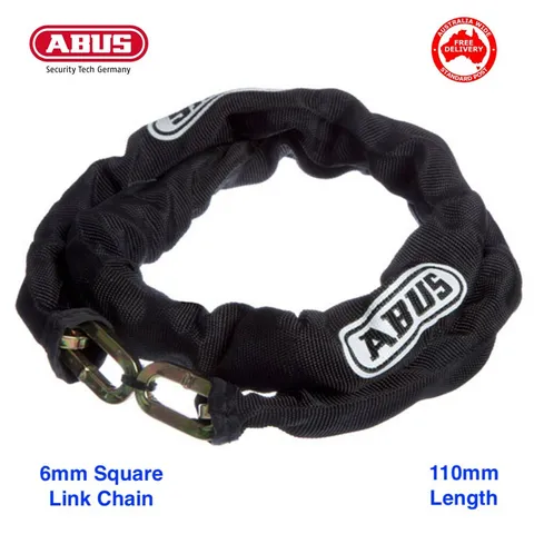 ABUS Chain-6mm Hardened Steel Square Link Chain Padlock-Gate,Tools-Free Postage!