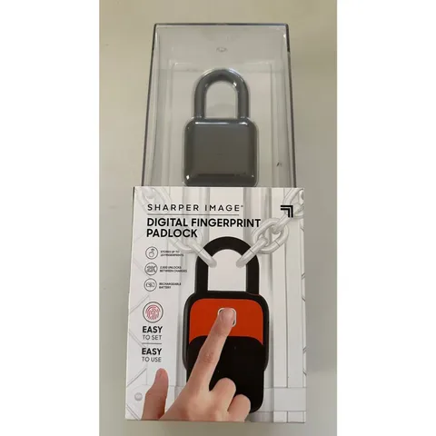 Brand New Sharper Image Digital Rechargeable Fingerprint Padlock