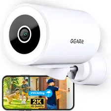 Cameras for Home Security - Outdoor Camera with Clear 2K HD Video - IP65 Weather