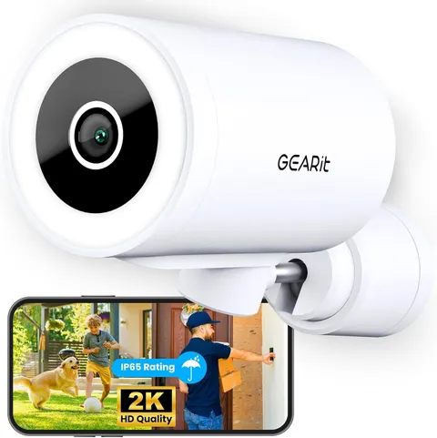 Cameras for Home Security - Outdoor Camera with Clear 2K HD Video - IP65 Weather