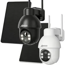 ANRAN 5MP Outdoor Wireless Security Camera Solar Battery WIFI Color Night Vision