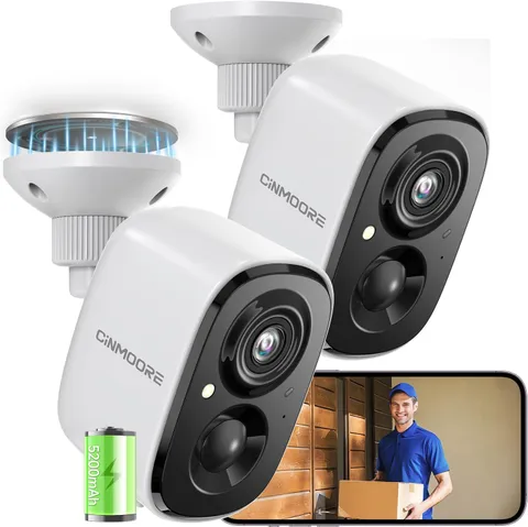 2.5K Wireless Security Camera 2.4G WiFi Battery