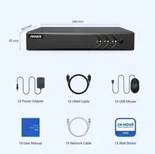 ANNKE 8CH 3K 5MP Lite H.265+ 5IN1 DVR CCTV Security Video Recorder AI Alert