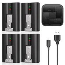 4 X 7200mAh Rechargeable Battery and Charger Station for Ring Doorbell 2/3/4 US