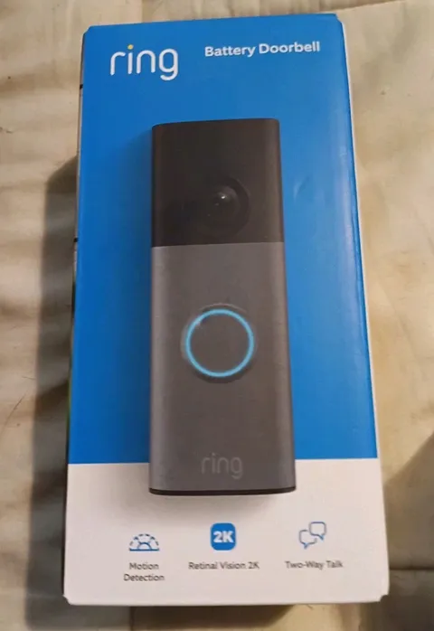 2026 Ring Battery Doorbell (newest model) Retinal 2K with wide-angle video