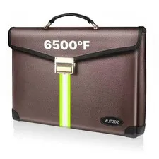 6500°F Fireproof Document Bag with Lock,Upgraded Fireproof/Waterproof Money B...