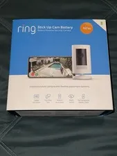 Ring Stick-Up Cam Battery White Wireless Security Camera 1080p HD Indoor/Outdoor