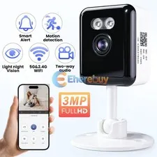 5G HD 3MP WiFi Camera System Indoor Home with Motion Detection Smart Camera