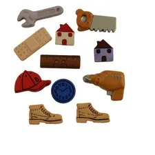Collection of Novelty Buttons and Embellishments Based on A Variety of Themes...