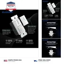 ELEGRP Single Pole Occupancy Motion Sensor Light Switch, Need Grounding Wire ...