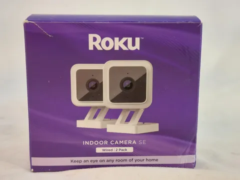 Roku Indoor Camera SE  Wired 2 Pack Works with Alexa & Google Home