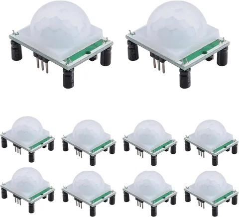 10 Packs PIR Motion Sensor HC-SR501 Infrared Human Body Detector Module, Adjusta