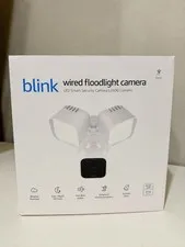 Blink Outdoor Wired Floodlight Security Camera HD video 2-way audio - WHITE