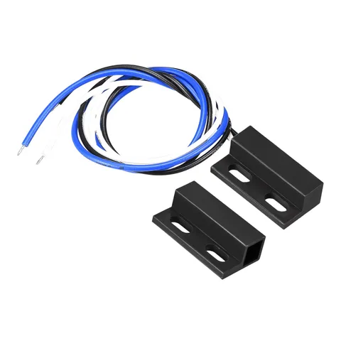 Wired Door Contact Sensor NO NC Type Surface Mount Magnetic Reed Switch Black