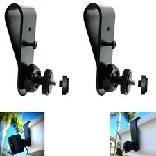 (2 Pack,Black) Two Sets of Rigid Rain Gutter Mount for Security Camera - Easy...