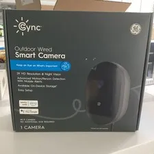 Cync 2K Outdoor Wired Wi-Fi Smart Camera Night Vision Motion/Person 1 Cam