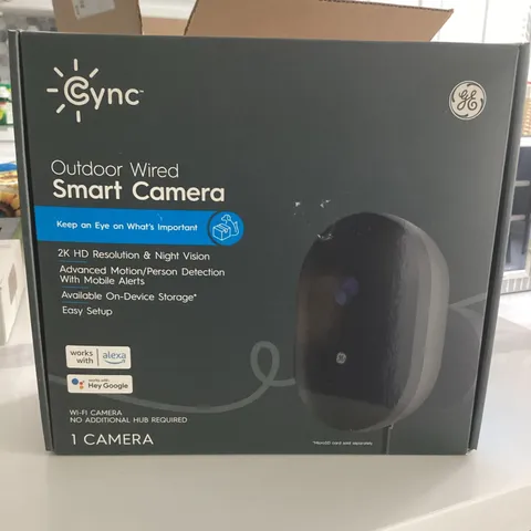 Cync 2K Outdoor Wired Wi-Fi Smart Camera Night Vision Motion/Person 1 Cam