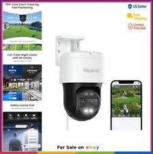 PTZ Security Camera 4K PoE Dual Lens Auto Tracking 355 Pan 90 Tilt Outdoor AI