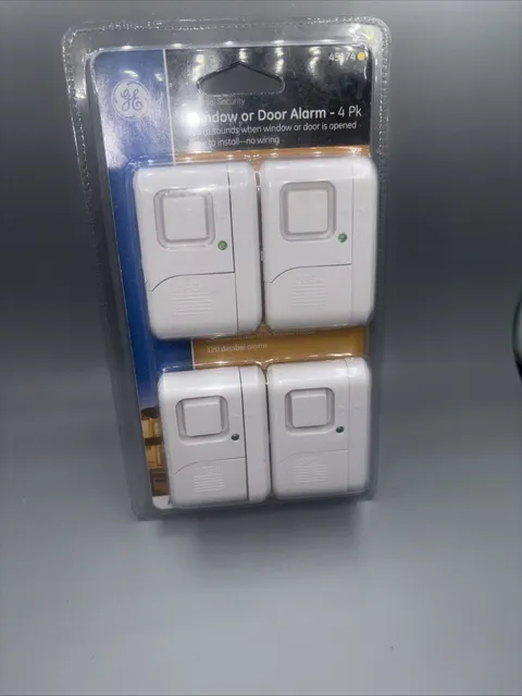 NEW GE Window/Door Alarm 4 Pack Audible Home Security Alarm 45174