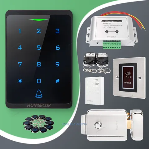 HOMSECUR APP WIFI Password RFID 125Khz Gate Access Control System Kit  WG26~44