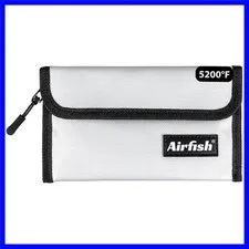 Fireproof Money Bag, 5 x 8 inches Fireproof Wallet, Waterproof Cash Bag with ...