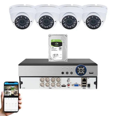 Evertech 8 Channel HD Home CCTV Security Camera System DVR and 8x HD 1080p 1TB