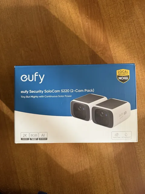 Eufy 2K SoloCam S220 2-Pack Outdoor Security Camera White