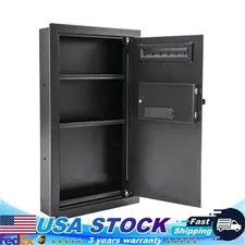 Fireproof Hidden Lock Wall Safe With Keys Cash Jewelry Superior Home Security