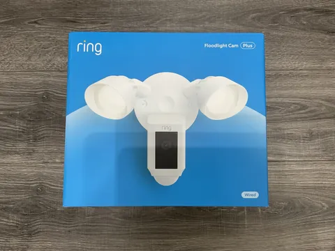 BRAND NEW Ring Floodlight Cam Wired Plus (White) 1080p Outdoor Motion Camera