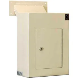 Protex Wall Depository Drop Box WDC-160 with Adjustable Chute - 12""W x 6""D x